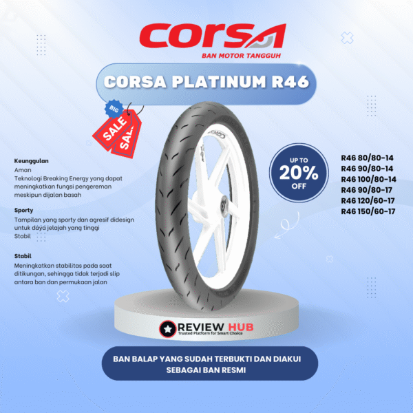 Ban Motor Corsa Platinum R46 Tubeless ALL Ukuran