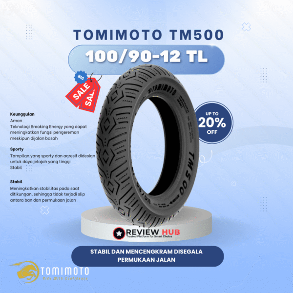 Ban Motor Tomi Moto TM500 Semua Ukuran | Sporty, Aman & Grip Kuat