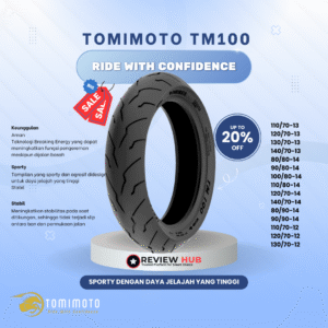 Ban Motor Tomi Moto TM 100 Semua Ukuran | Sporty, Aman & Grip Kuat