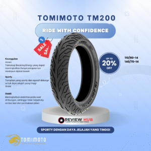 Ban Motor Tomi Moto TM 200 Semua Ukuran | Sporty, Aman & Grip Kuat