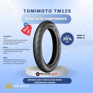 Ban Motor Tomi Moto TM 125 Semua Ukuran | Sporty, Aman & Grip