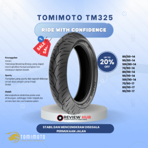 Ban Motor Tomi Moto TM 325 Semua Ukuran | Sporty, Aman & Grip Kuat