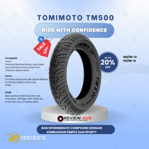 Ban Motor Tomi Moto TM500 Semua Ukuran | Sporty, Aman & Grip Kuat