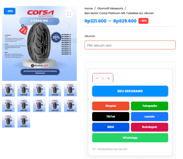 Plugin Tombol Marketplace + Tracking Klik & Dashboard Analytics WooCommerce