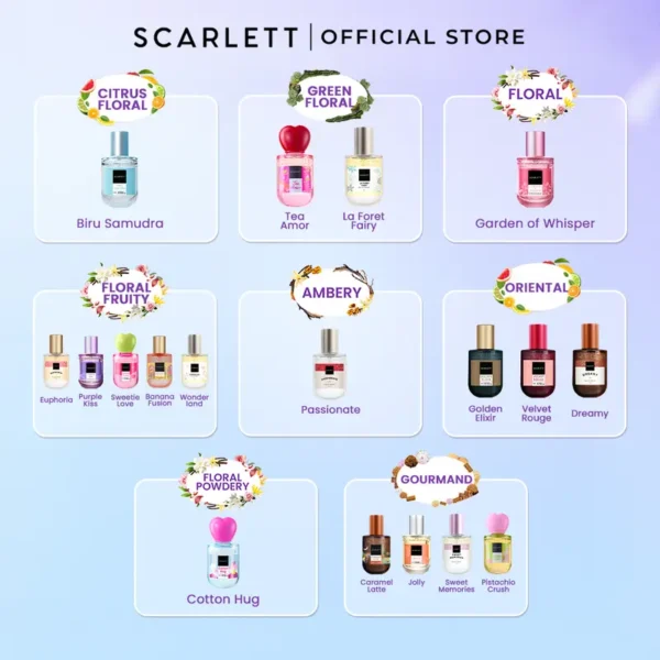 SCARLETT Eau De Parfum & Extrait De Parfum 30ml - Parfum Mewah Wangi Tahan Lama